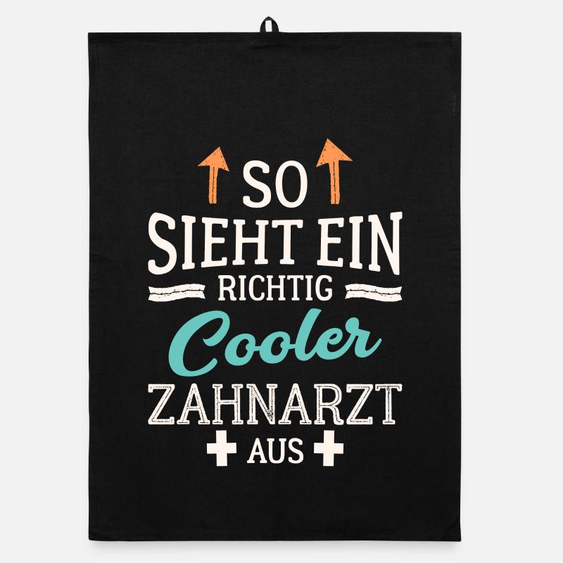 So sieht ein richtig cooler Zahnarzt aus Dentist Organic Geschirrtuch
