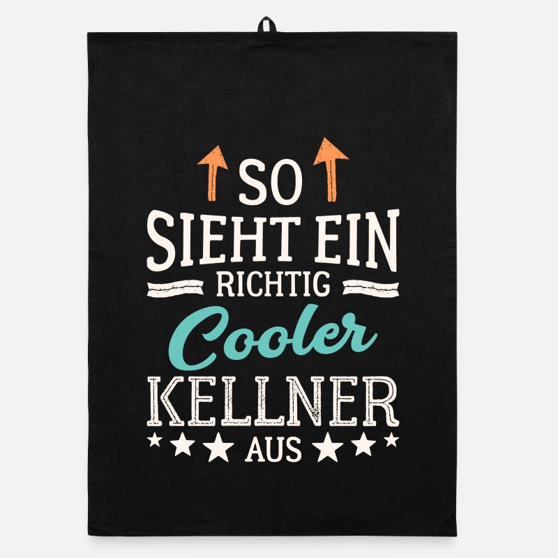 So sieht ein richtig cooler Kellner aus Bedienung Organic Geschirrtuch