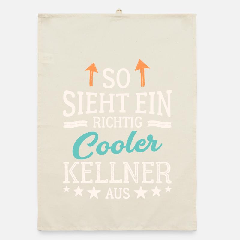 So sieht ein richtig cooler Kellner aus Bedienung Organic Geschirrtuch