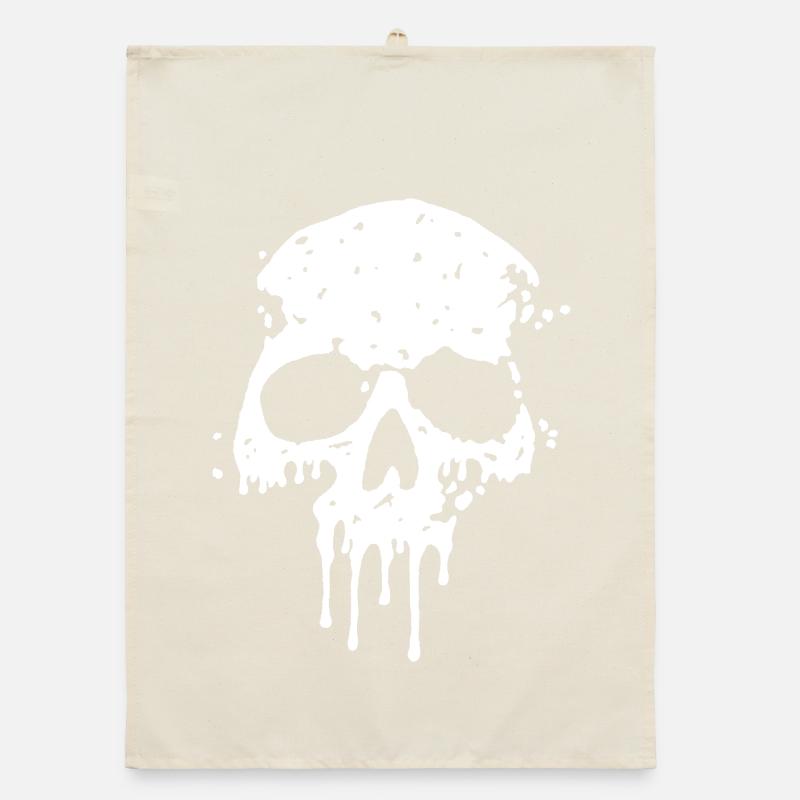 Graffiti Schädel Organic Geschirrtuch