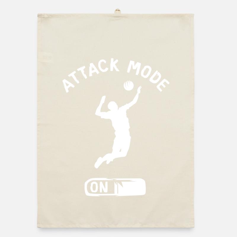 attack mode Volleyball - Beach Volleyball Players Organic dish towel