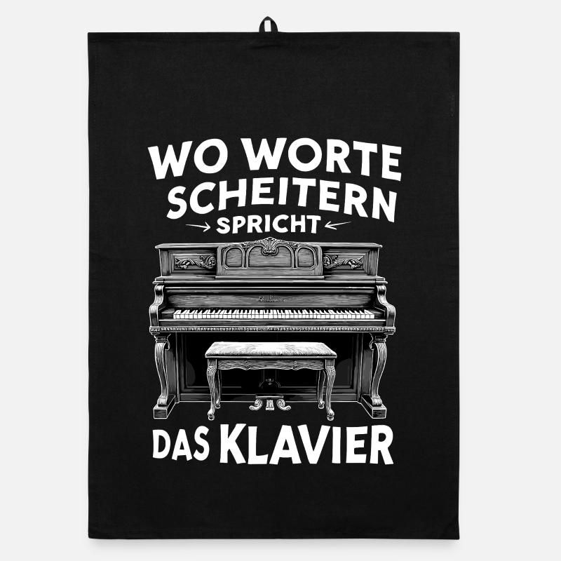 Pianist - Wo Worte scheitern spricht das Klavier Organic Geschirrtuch