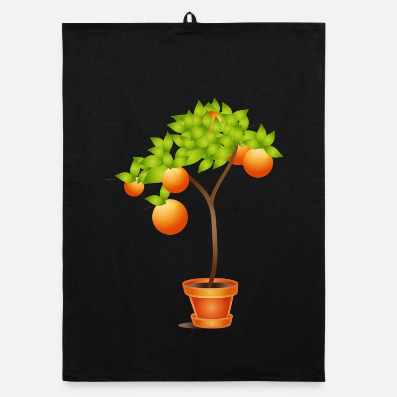 Petit oranger en pot de fleurs Torchon bio