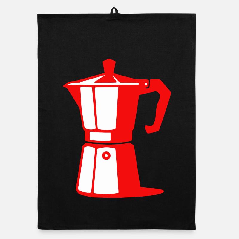 Illustration de cafetière pour les amateurs de café Torchon bio
