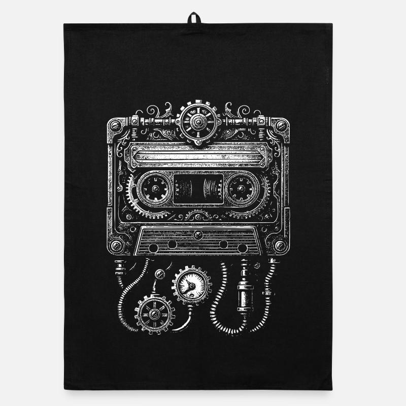 Steampunk Cassette Clockwork Torchon bio