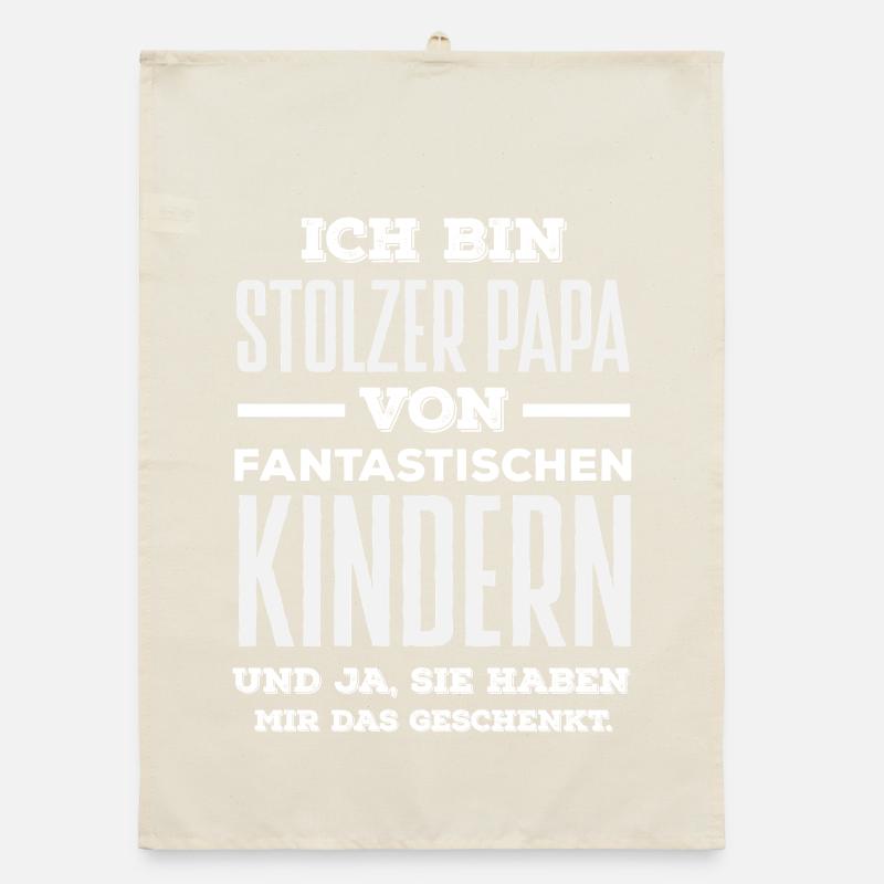 Funny Father's Day Gift Dad Beer Organic dish towel