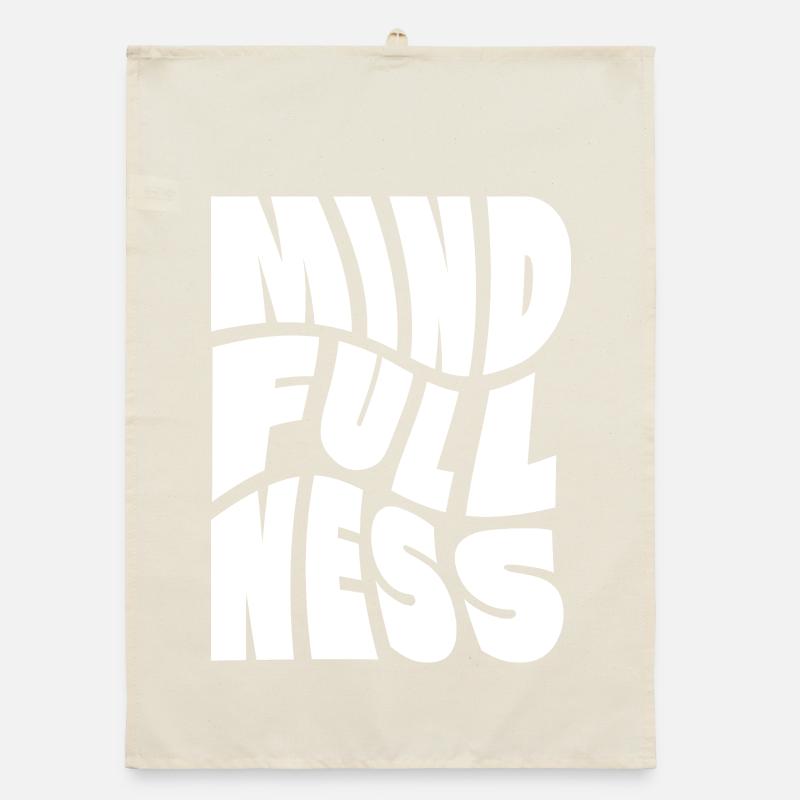 Conception typographique Mindfullness Torchon bio