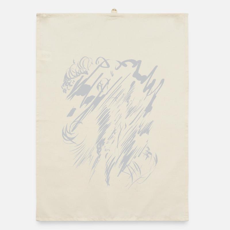 Abstract Art Background - Grey Organic dish towel
