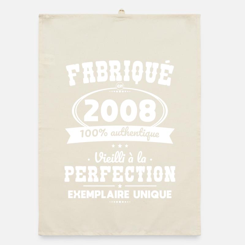 Fabriqué en 2008 – Vieilli à la perfection Torchon bio