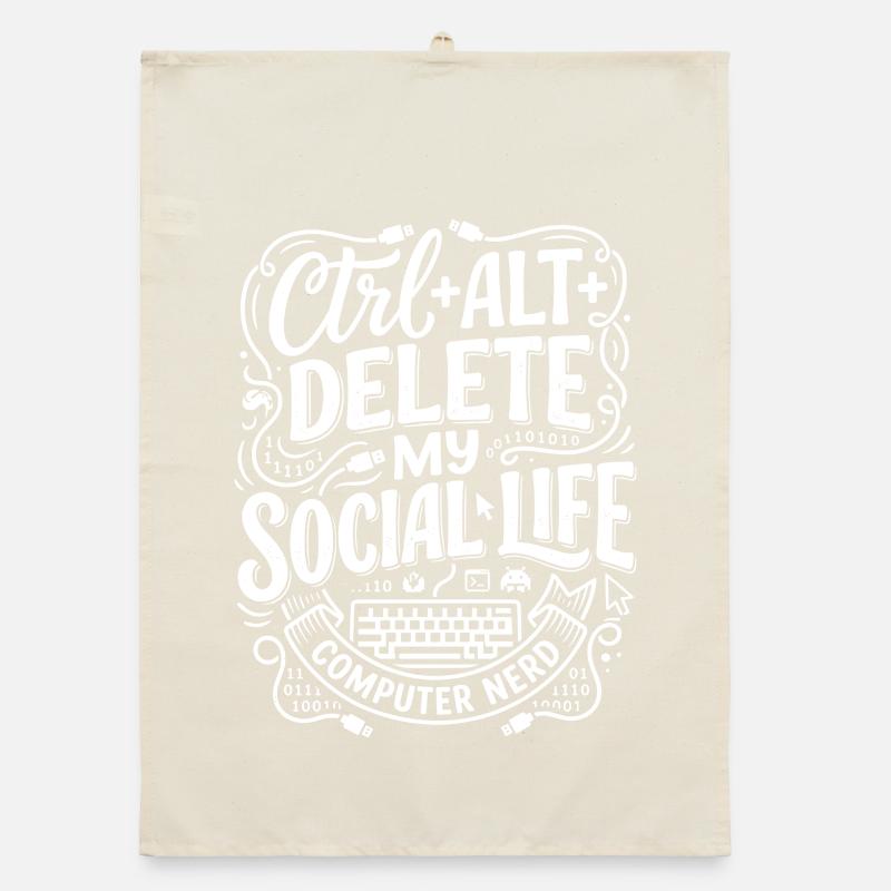 Ctrl+Alt+Delete – Computer Nerd Leben Organic Geschirrtuch