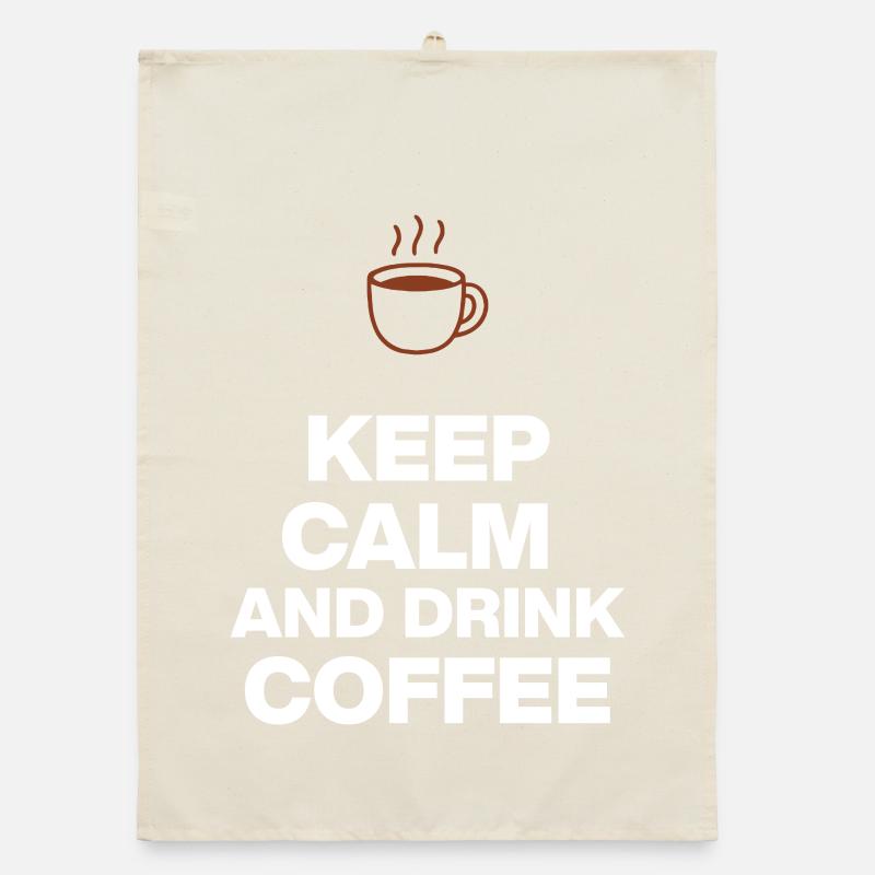 KEEP CALM AND DRINK COFFEE, OHNE KAFFEE GEHT NIX Organic Geschirrtuch