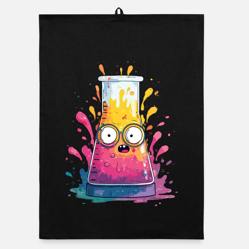 Bande dessinée colorée Test Tube Torchon bio