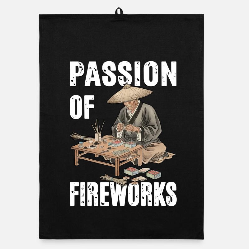 Passion Of Fireworks Organic Geschirrtuch