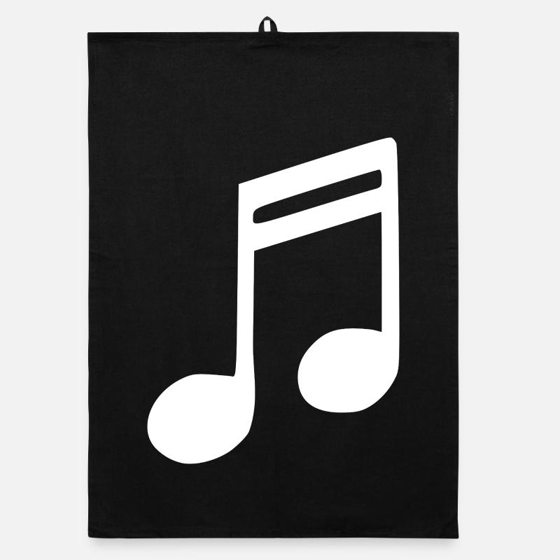 Note de musique Note de musique Blanche Torchon bio