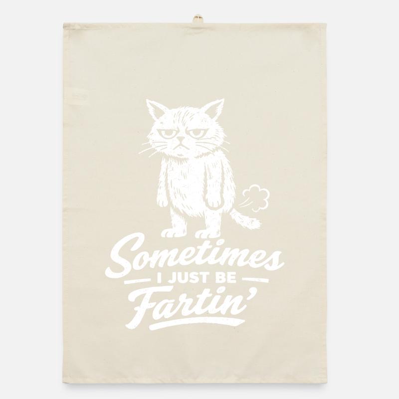 Manchmal bin ich einfach nur eine furzende Katze ( Organic Geschirrtuch