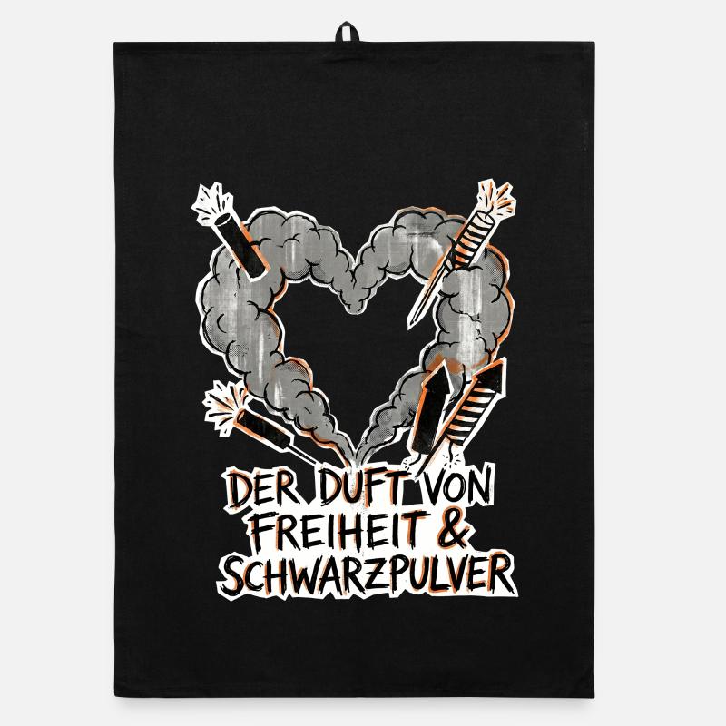 Freiheit und Schwarzpulver Pyro Organic Geschirrtuch