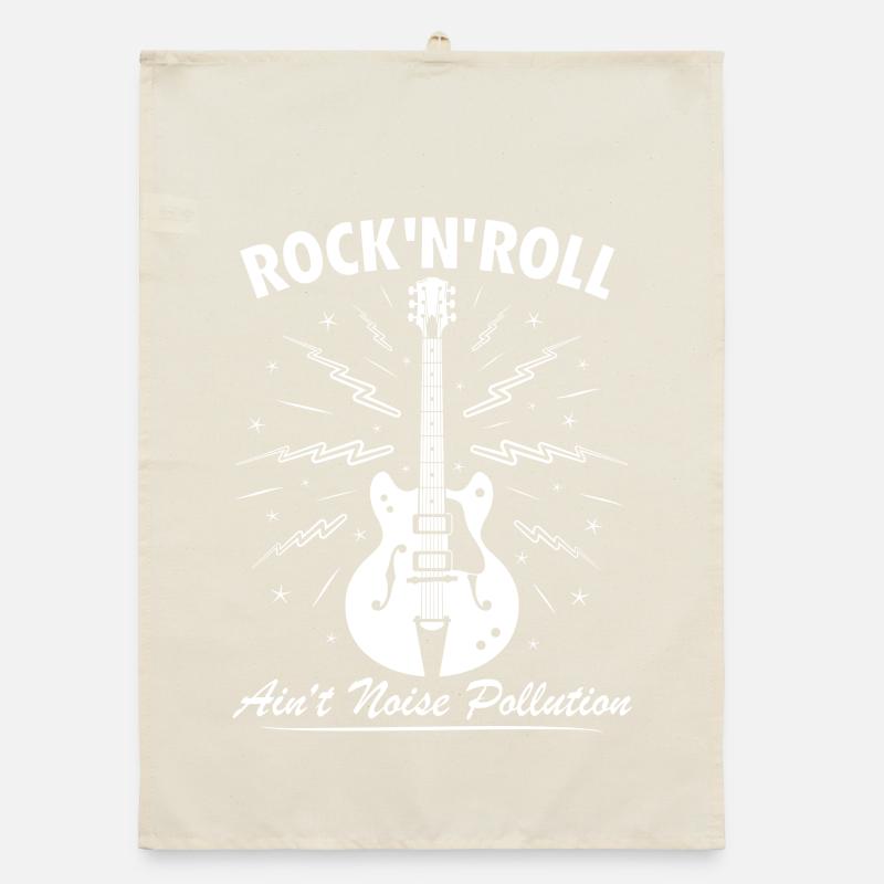 Rock 'N' Roll Ain't Noise Pollution Organic dish towel