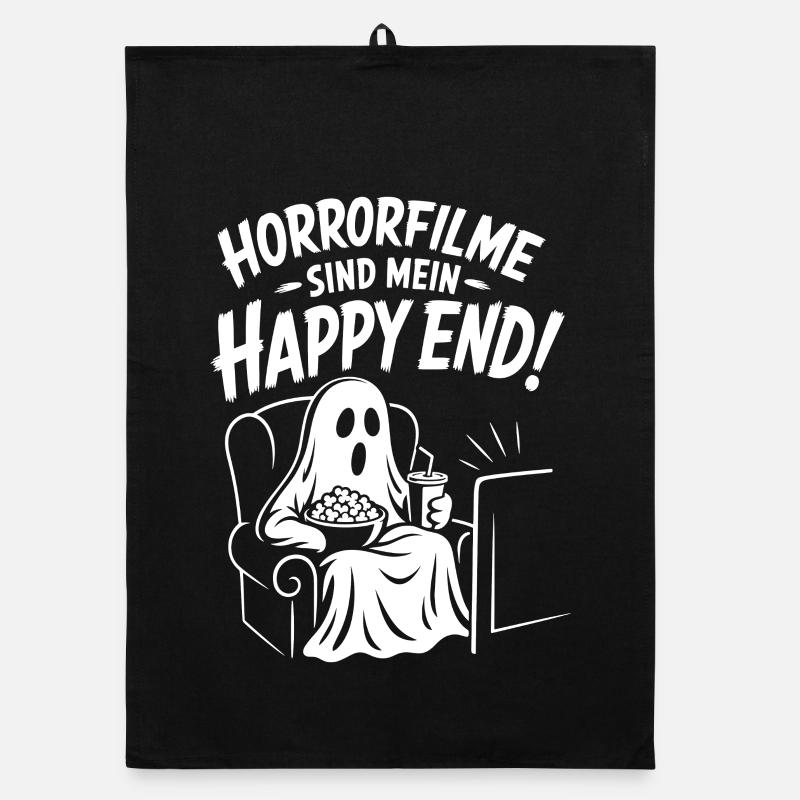 Horrorfilme Happy End Grusel Geist Organic Geschirrtuch