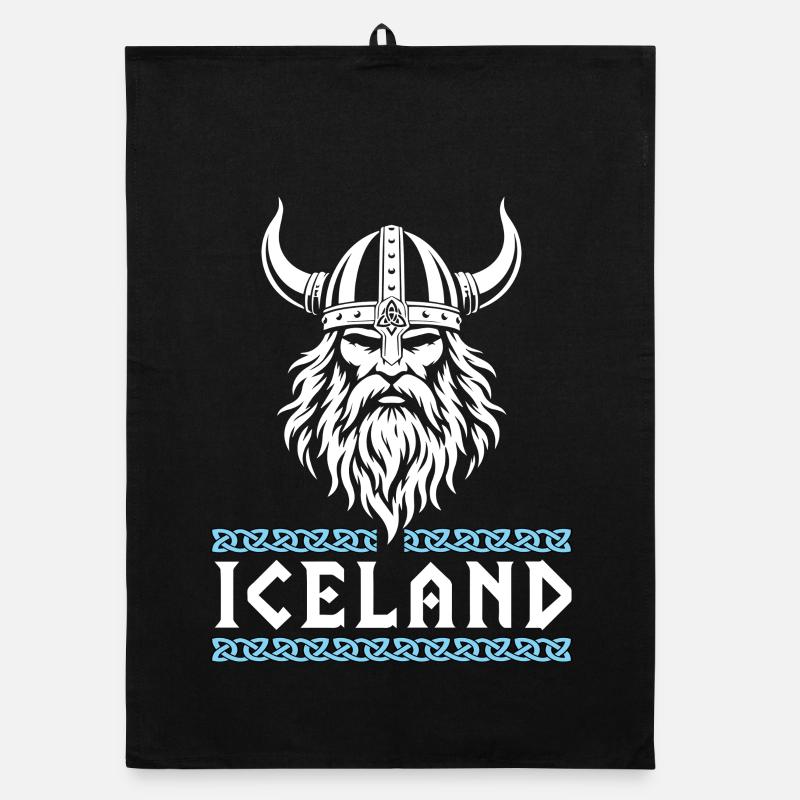 Insel-Wikinger-Nordhelm Odin-Design Organic Geschirrtuch