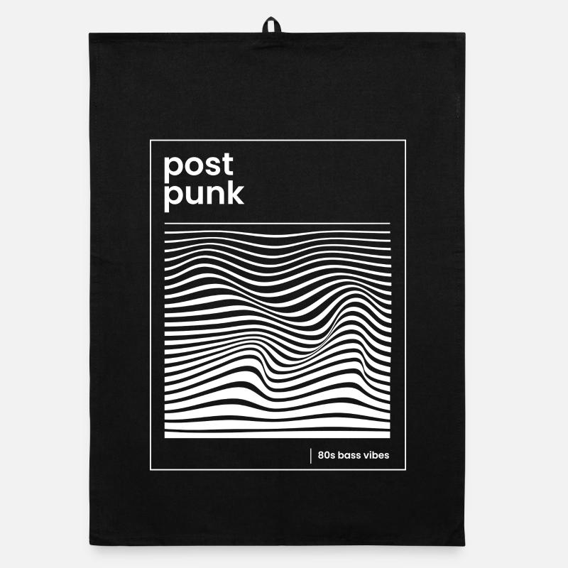 Post Punk Wave Pattern Poster Organic dish towel
