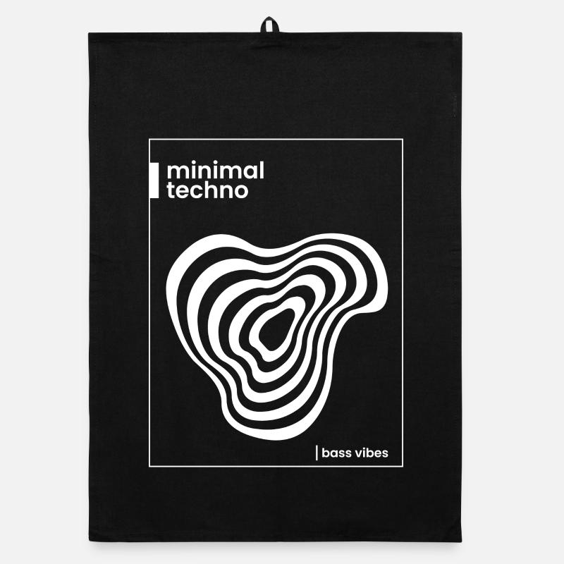 Ambiance Minimaliste Techno Abstraite Torchon bio