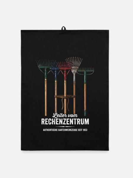 Rechenzentrum Gärtner Garten Gartenarbeit - Organic Geschirrtuch - Schwarz - Vorne