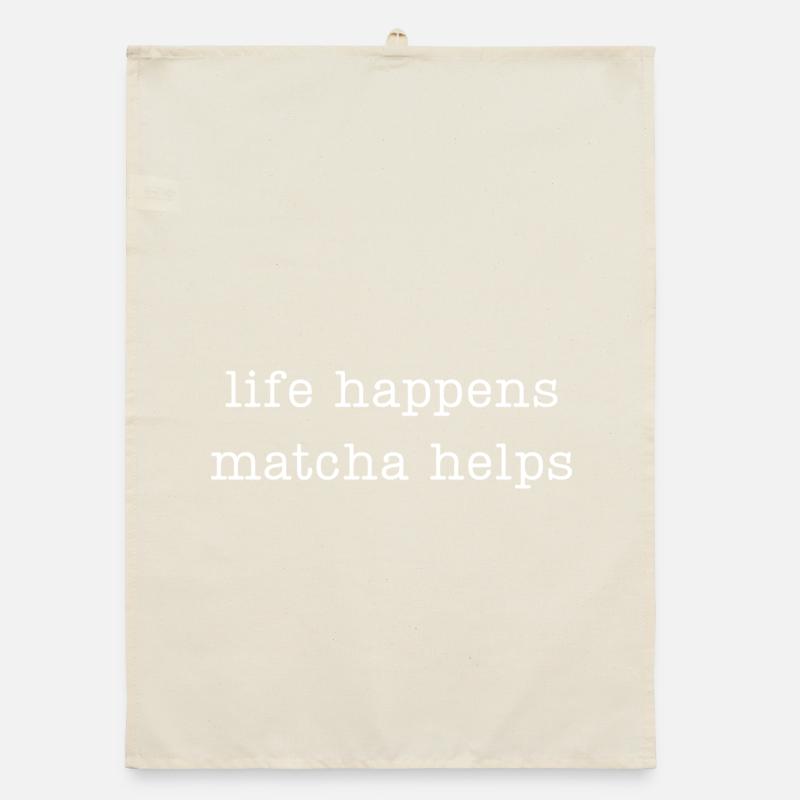 La vie arrive, le matcha aide Torchon bio