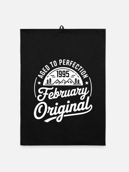 February 1995 – Legend of the Peaks and Mountains - Organic dish towel - black - Front