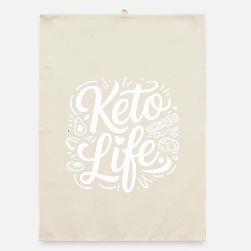 Keto Life Doodle Organic Geschirrtuch