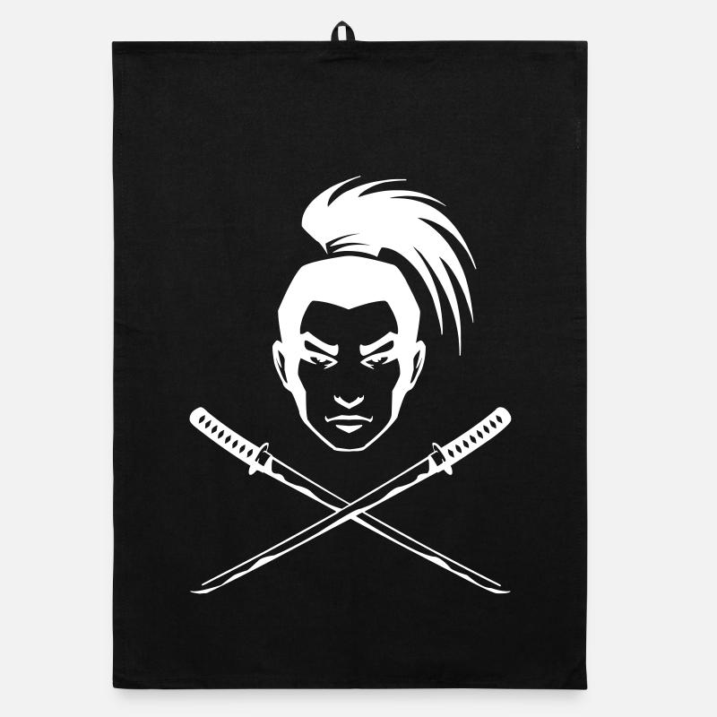 Ein japanischer Samurai Organic Geschirrtuch