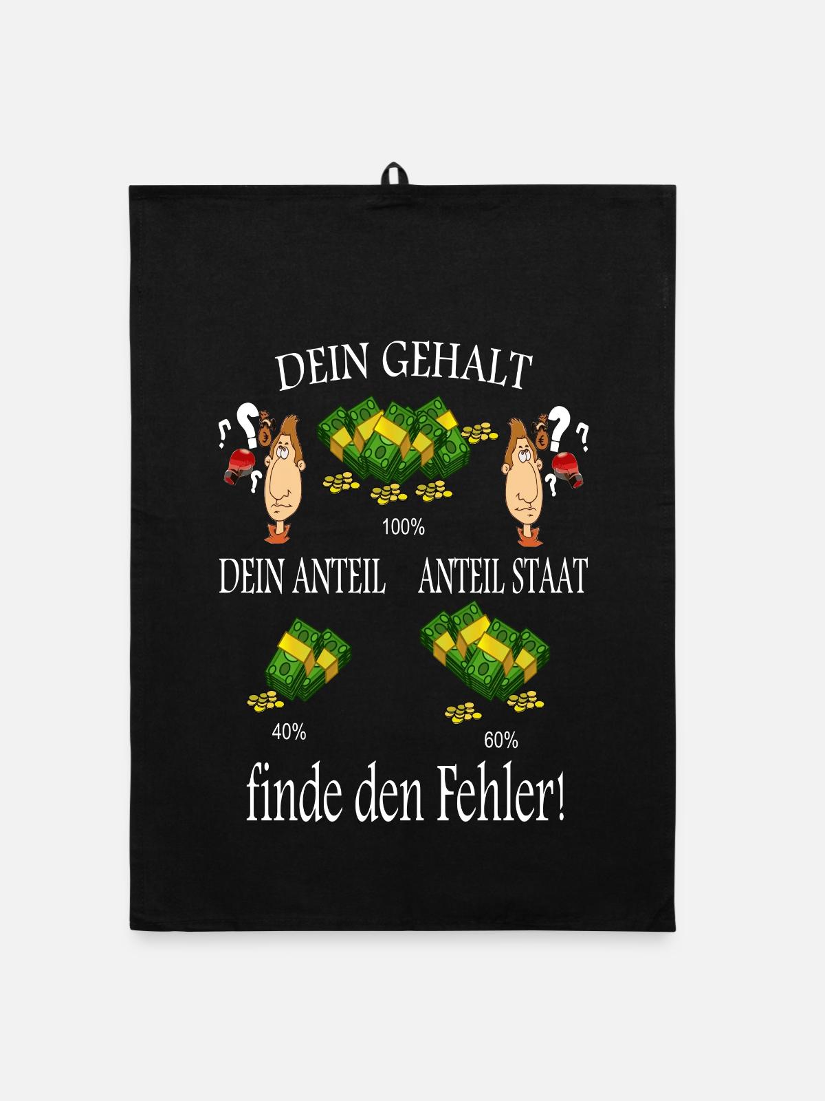 Finde den Fehler ! - Organic Geschirrtuch - Schwarz - Vorne