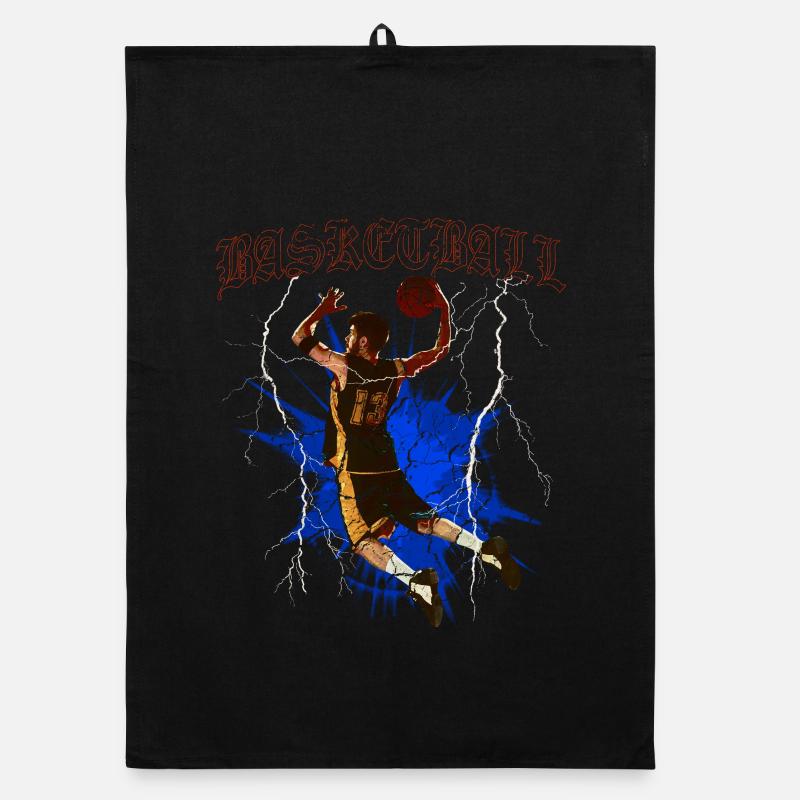 Blitz-Dunk: Elektrischer Basketball Organic Geschirrtuch