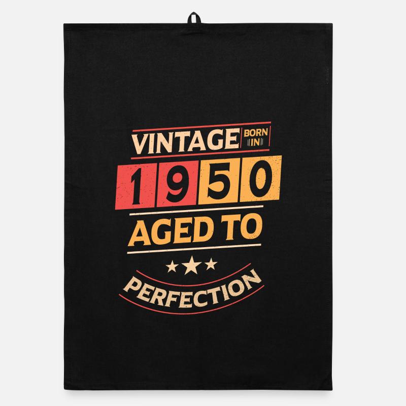 Vintage 1950 Geboren1950 Perfektion Organic Geschirrtuch