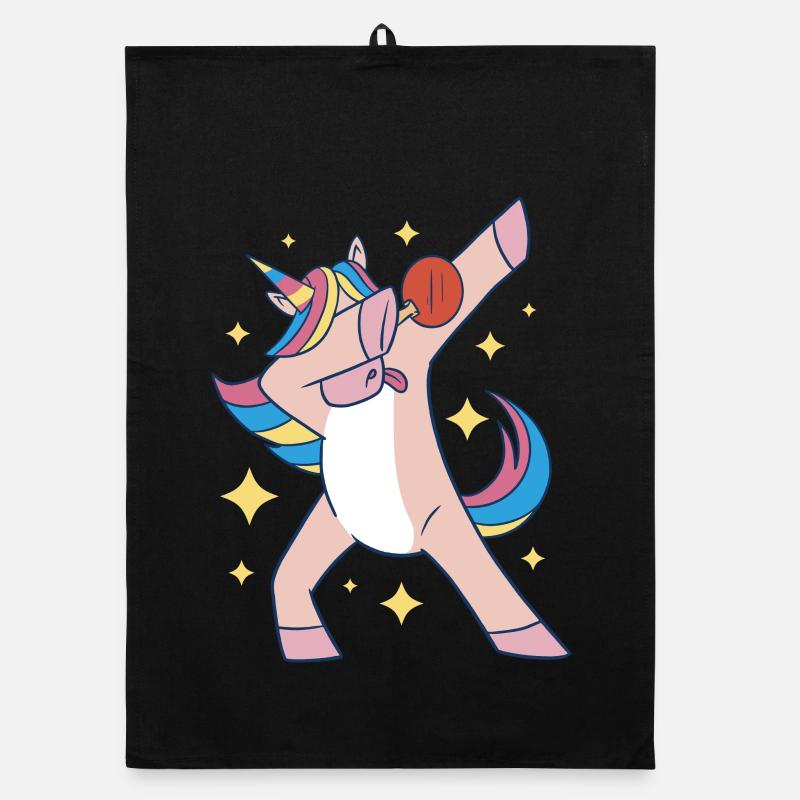 Dabbing Unicorn Table Tennis Racket Table Tennis Organic dish towel