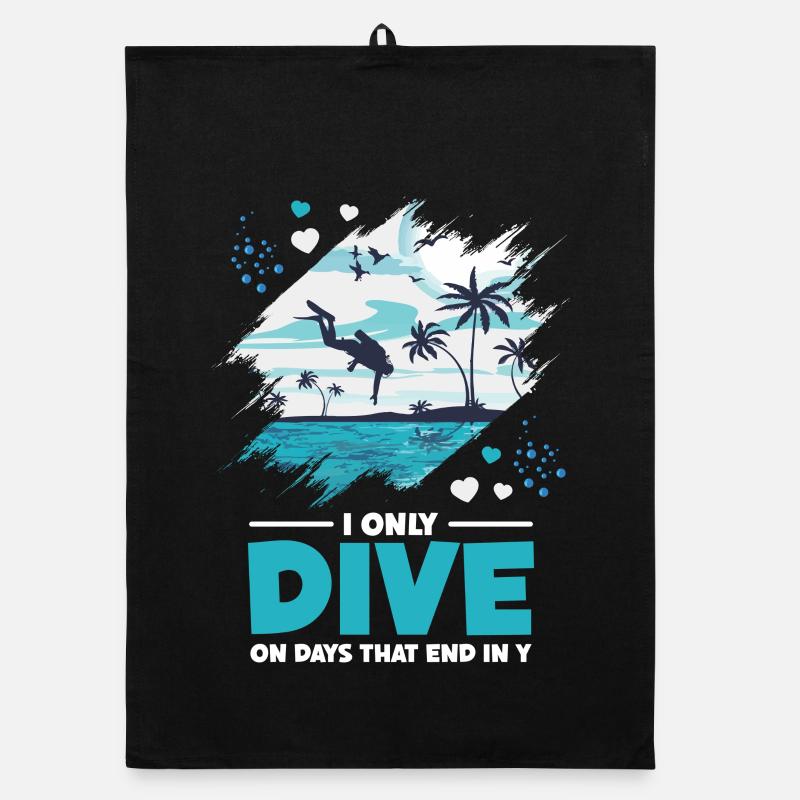 Scuba Diving Design pour la plongée sportive Torchon bio