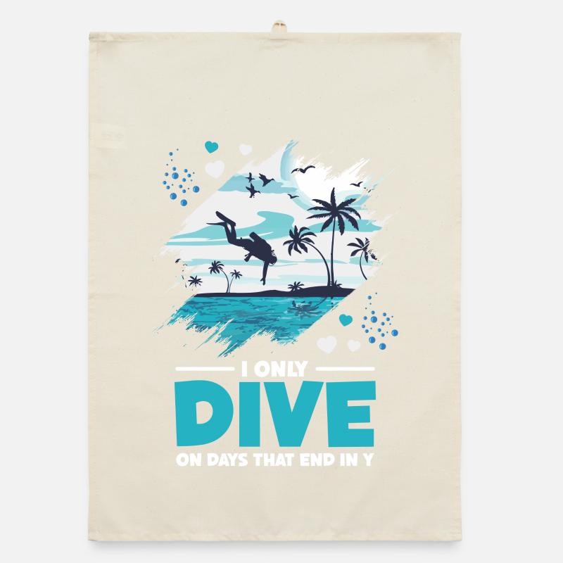 Scuba Diving Sport Diving Design Organic dish towel