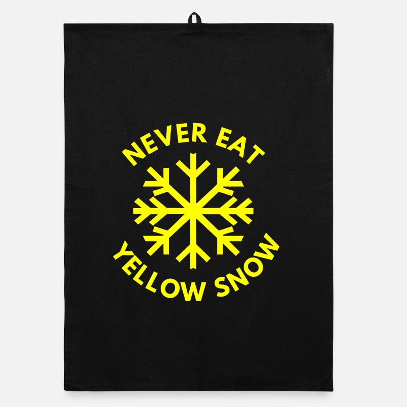 Never eat yellow snow! Organic dish towel