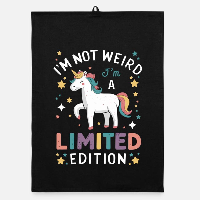 Je ne suis pas bizarre, je suis une édition limitée - Licorne Torchon bio