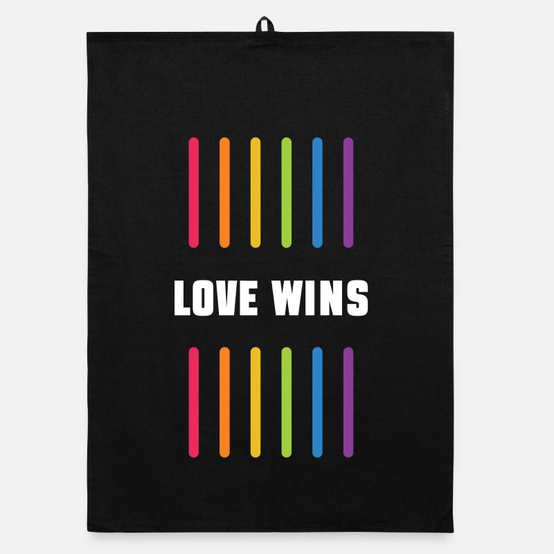 LGBT Pride Month - Love Wins Organic dish towel