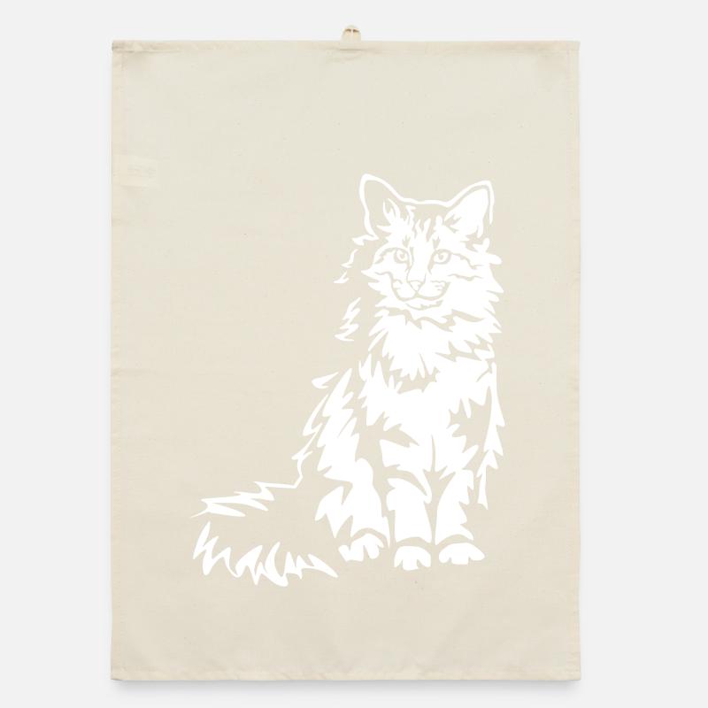 Chat des forêts norvégiennes « Black Edition » Torchon bio