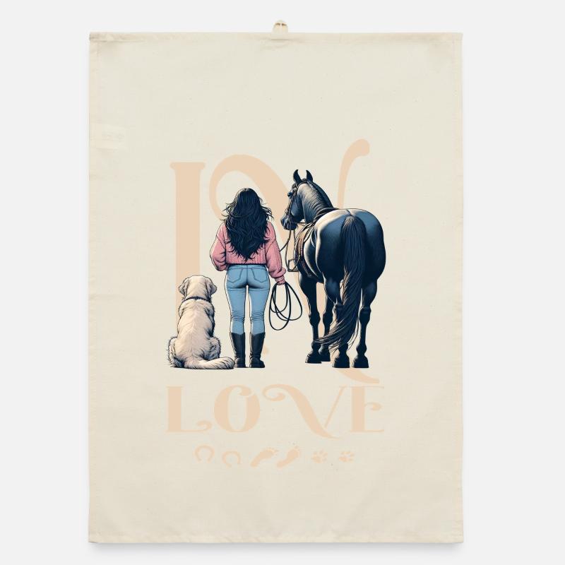 Horses Love Organic dish towel