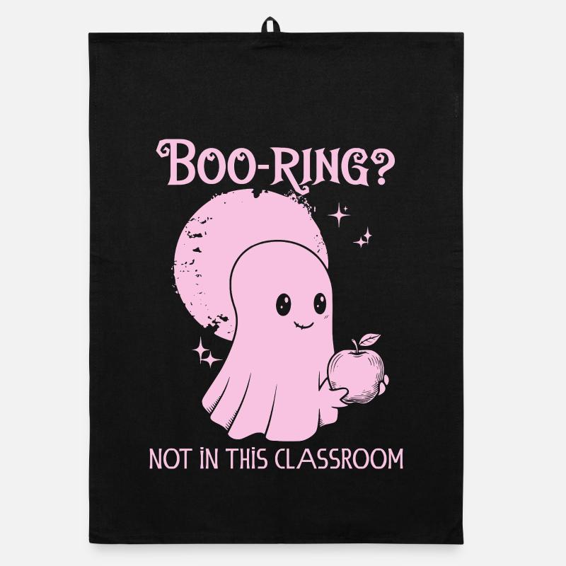 Funny Teacher Skeleton Halloween Classroom Organic Geschirrtuch