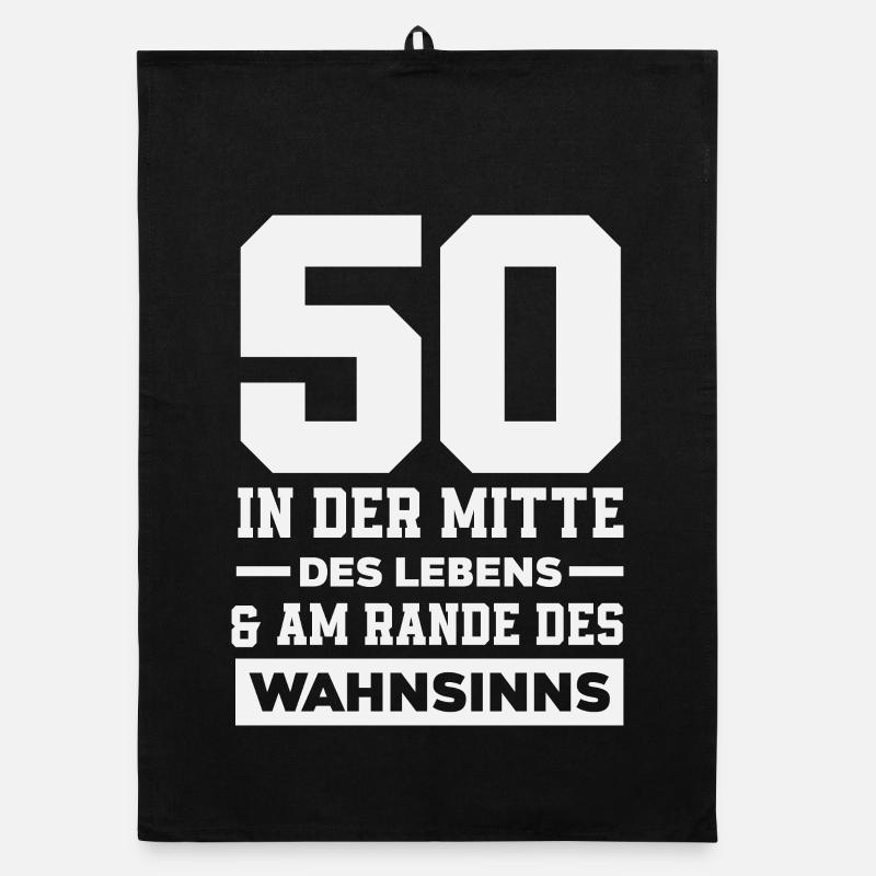 Funny 50th Birthday Shirt Gift Organic dish towel