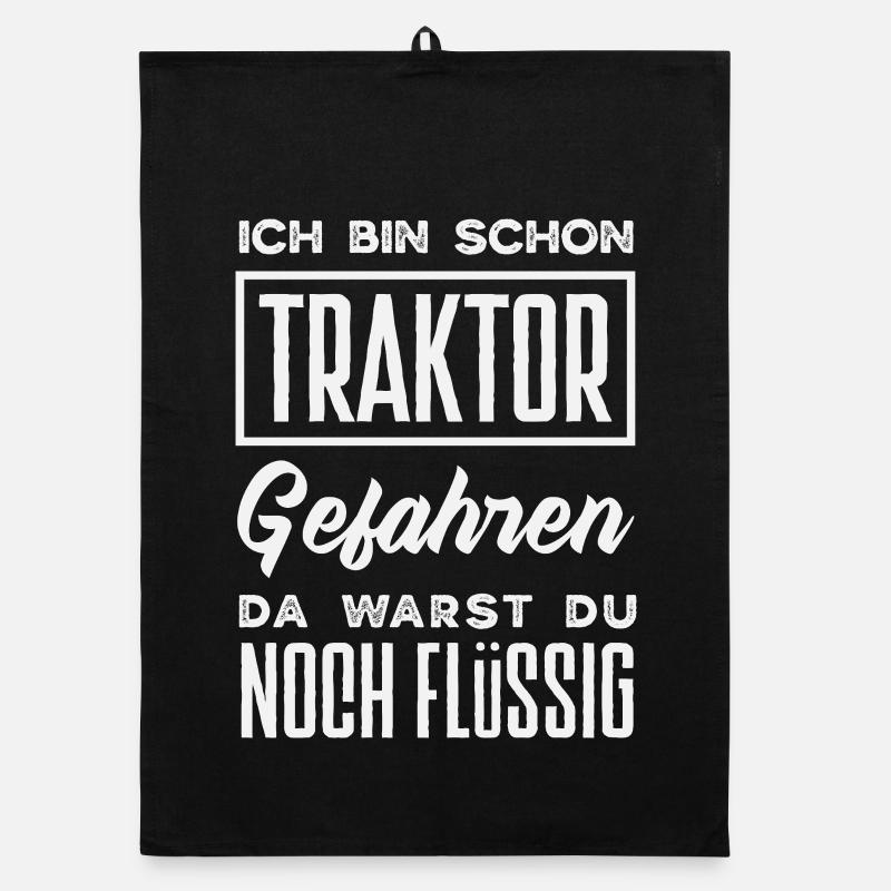 Ich bin schon Traktor gefahren du flüssig Organic Geschirrtuch
