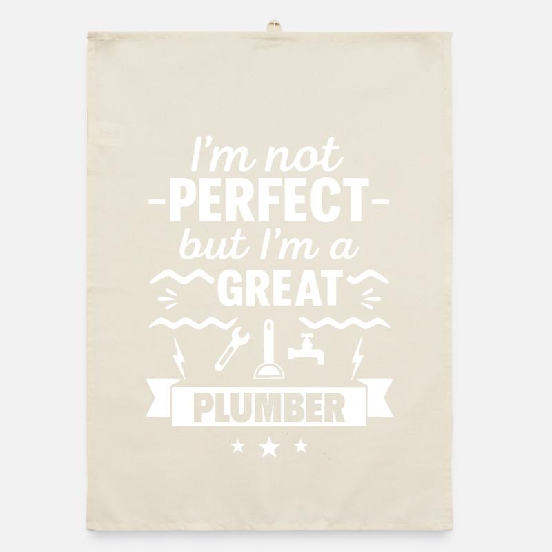 Ich bin nicht perfekt, aber ich bin ein großartiger Klempner Organic Geschirrtuch