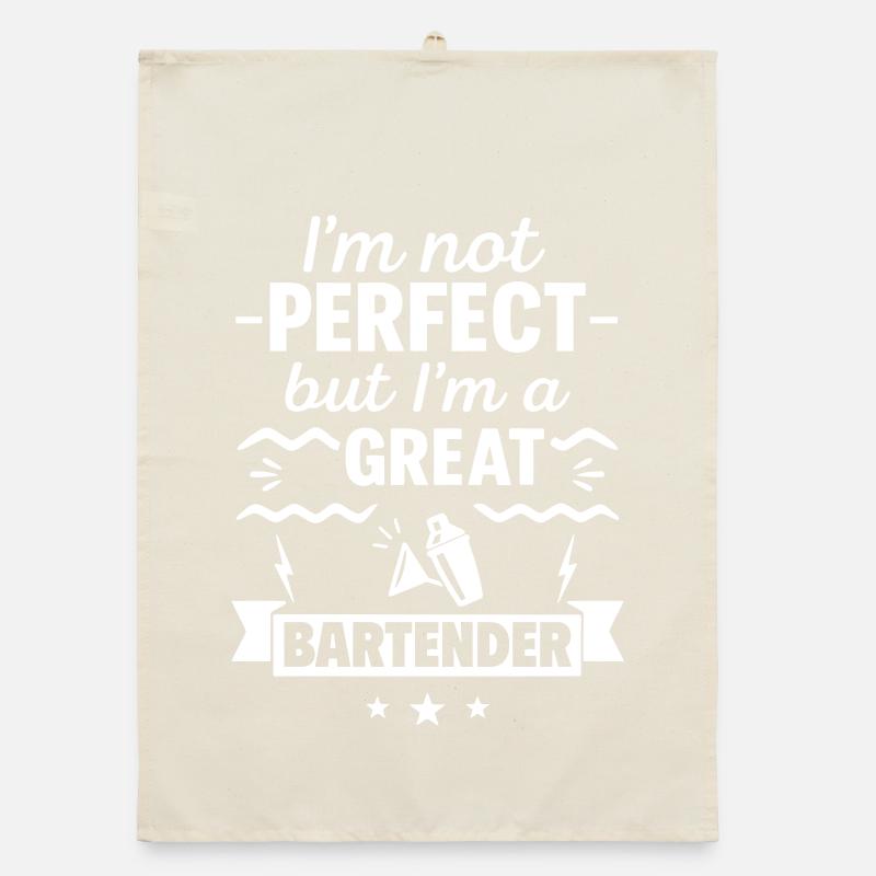 Ich bin nicht perfekt, aber ich bin ein großartiger Barkeeper Organic Geschirrtuch