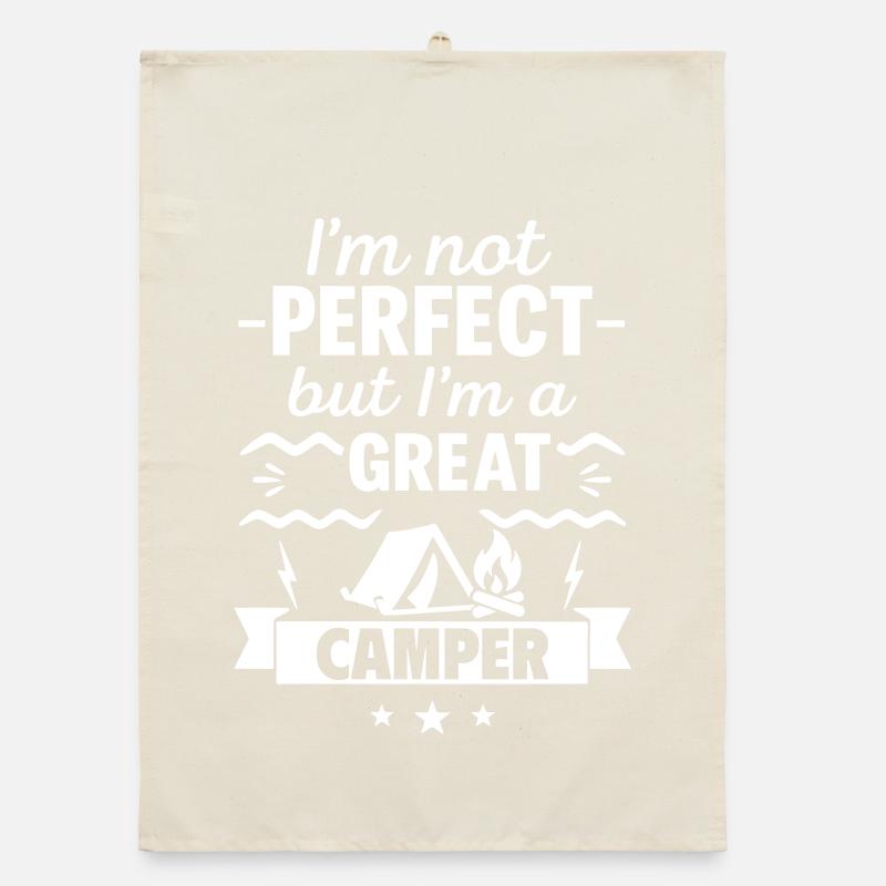 Ich bin nicht perfekt, aber ich bin ein großartiger Camper Organic Geschirrtuch