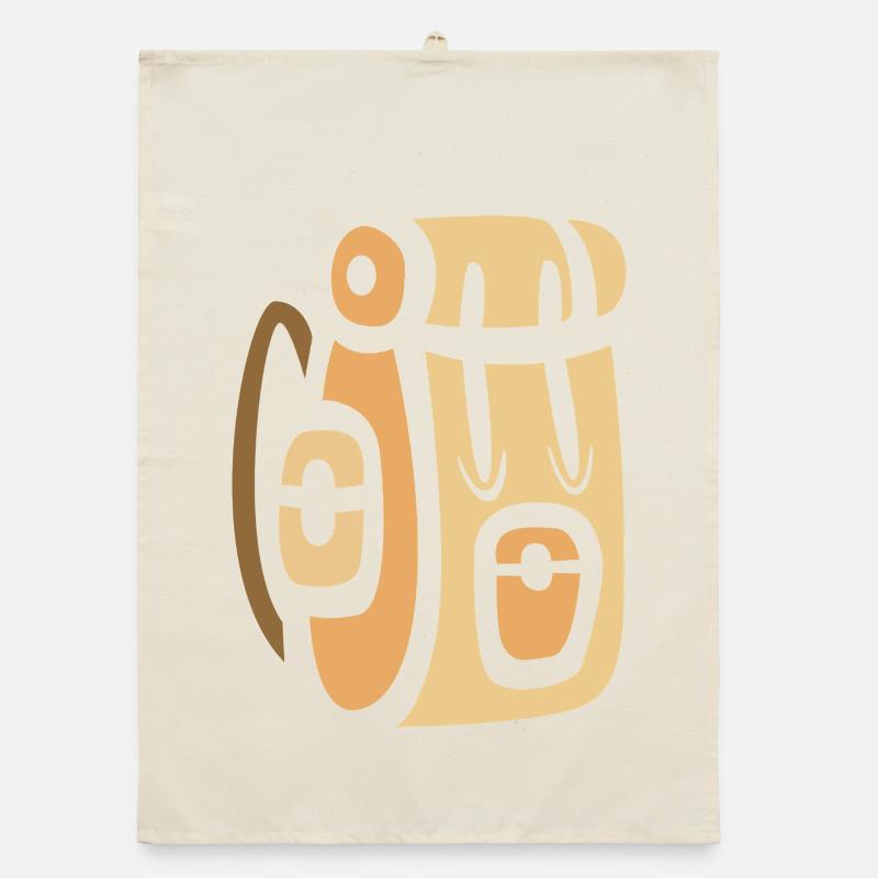 Camping Backpack Cartoon Design Organic dish towel