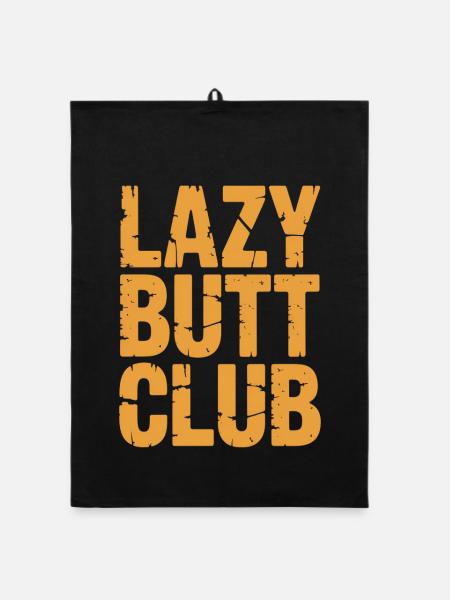 Entraînement de fitness à la salle de sport de Lazybuttclub - Torchon bio - noir - Devant