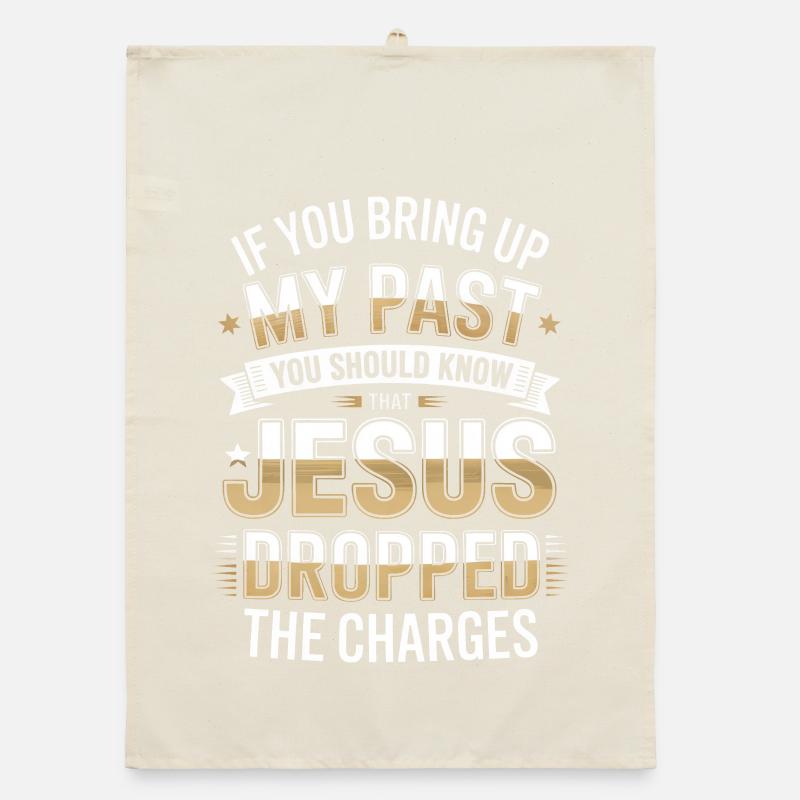 Jesus ließ die Anklage fallen, Tee Organic Geschirrtuch